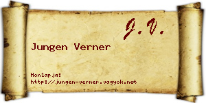 Jungen Verner névjegykártya